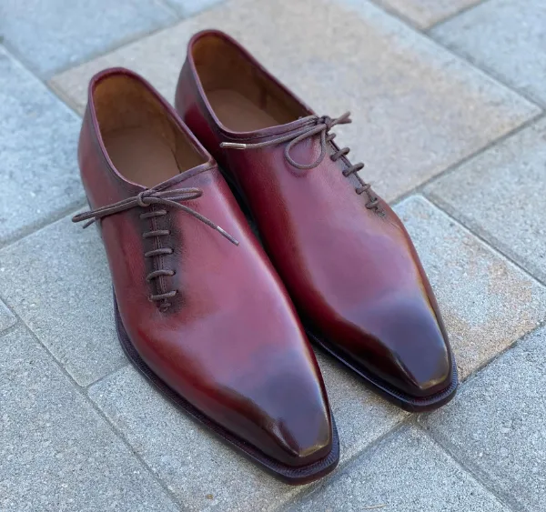 Tyler - Burgundy Whole cut Dress Oxfords