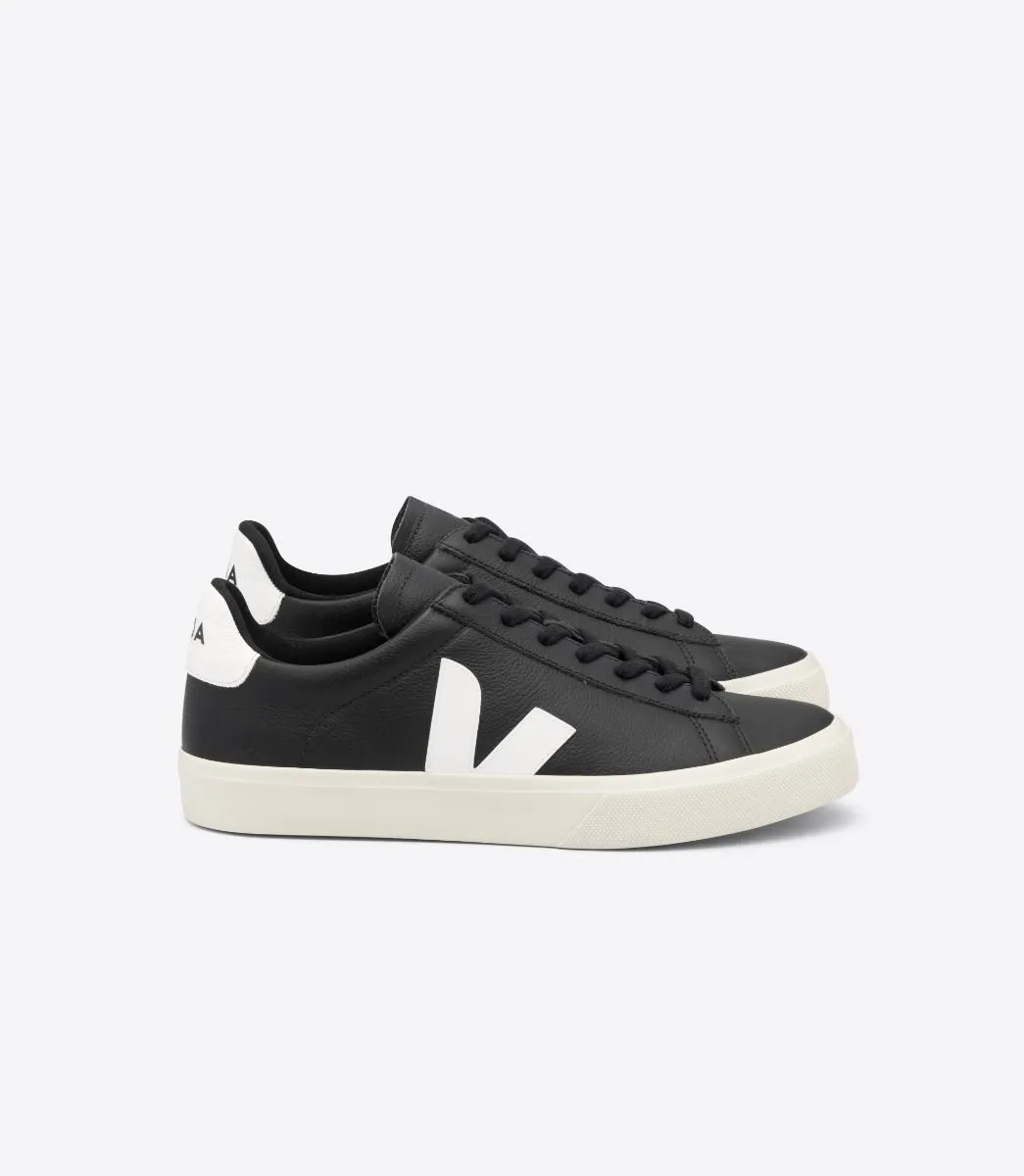 Veja Men's Campo Shoe, Leather E.V.A. Black/White