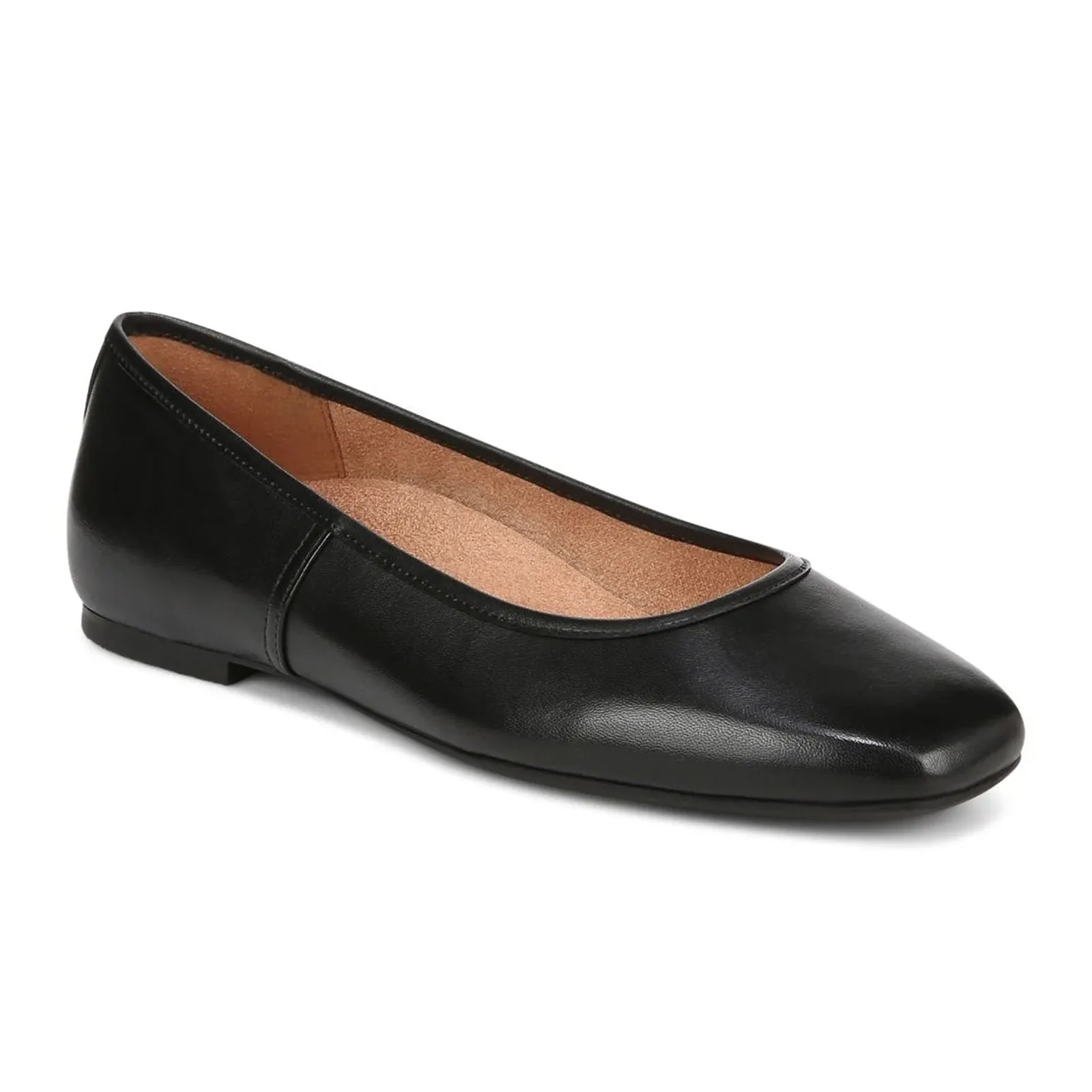 Vionic Orinda Flat (Women) - Black Leather