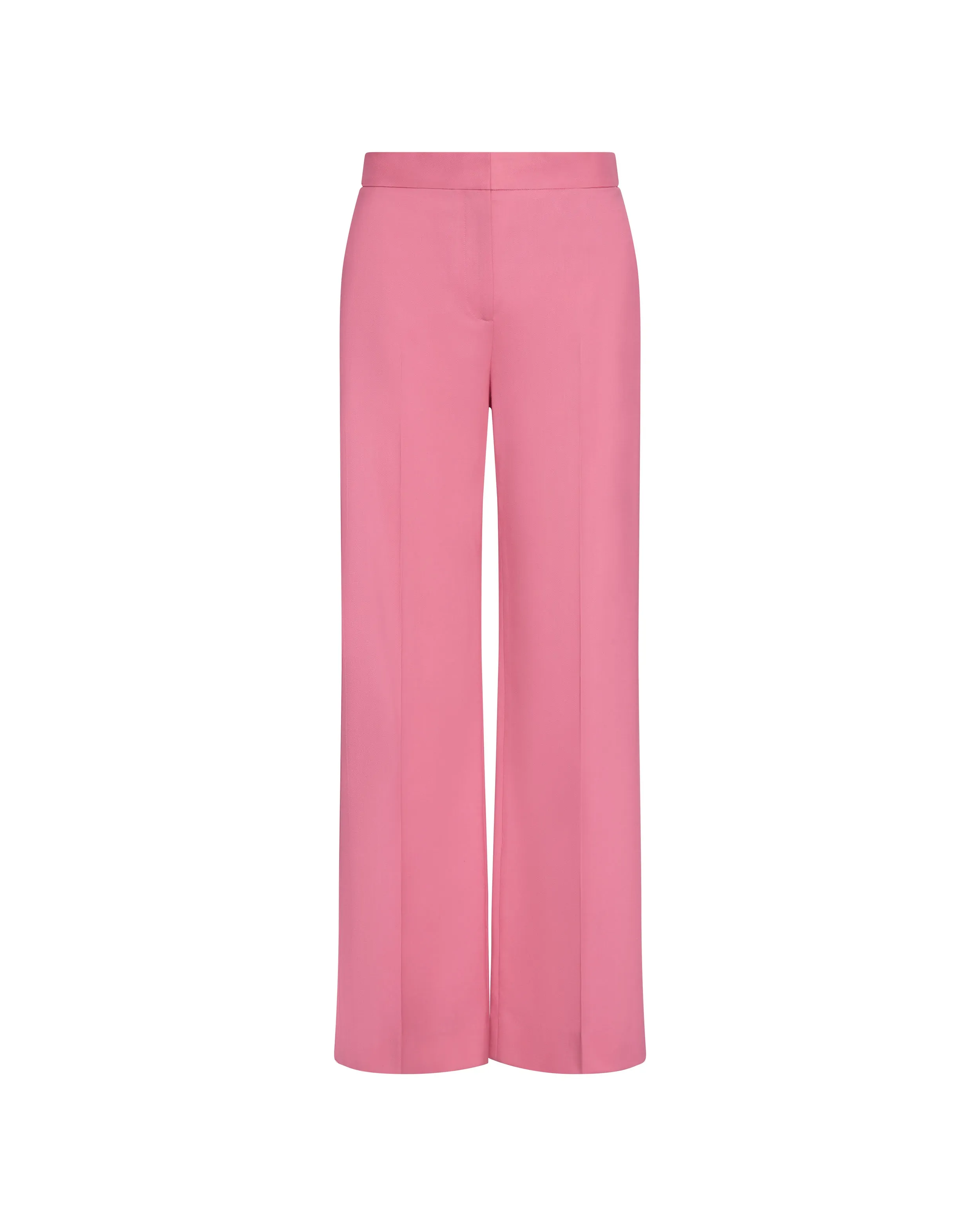 Wide Leg Trouser in Seasonless Wool | Bubblegum