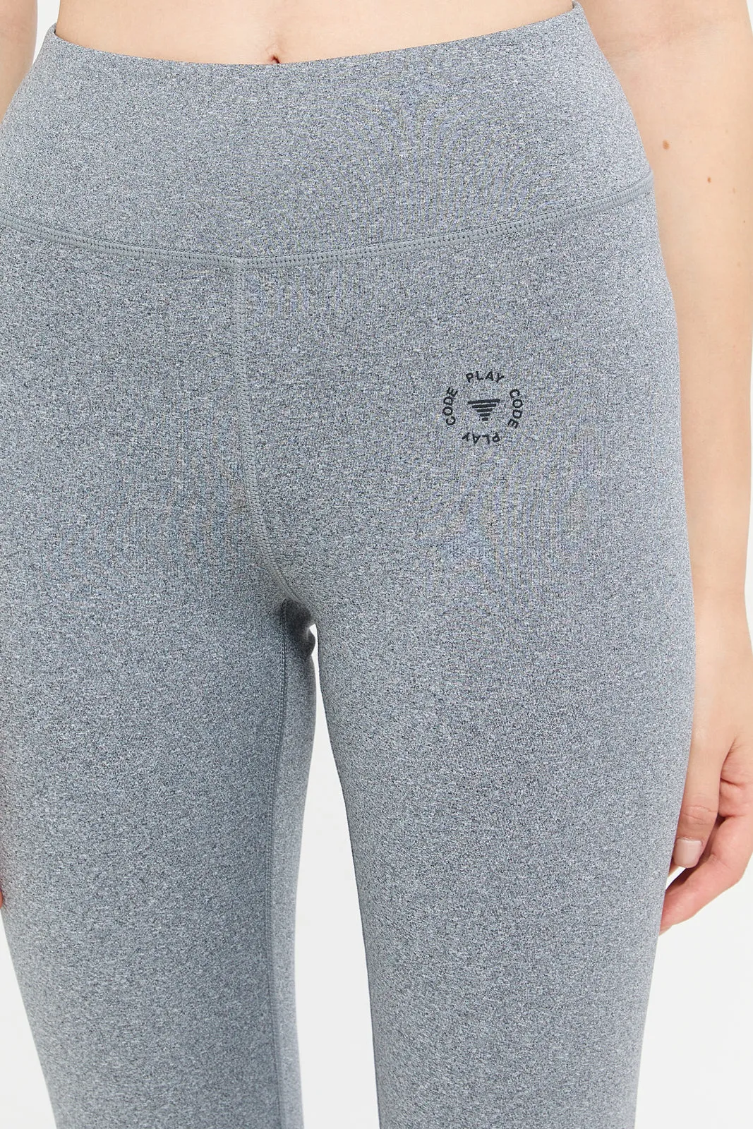 Women Grey Solid Performance Active Pants