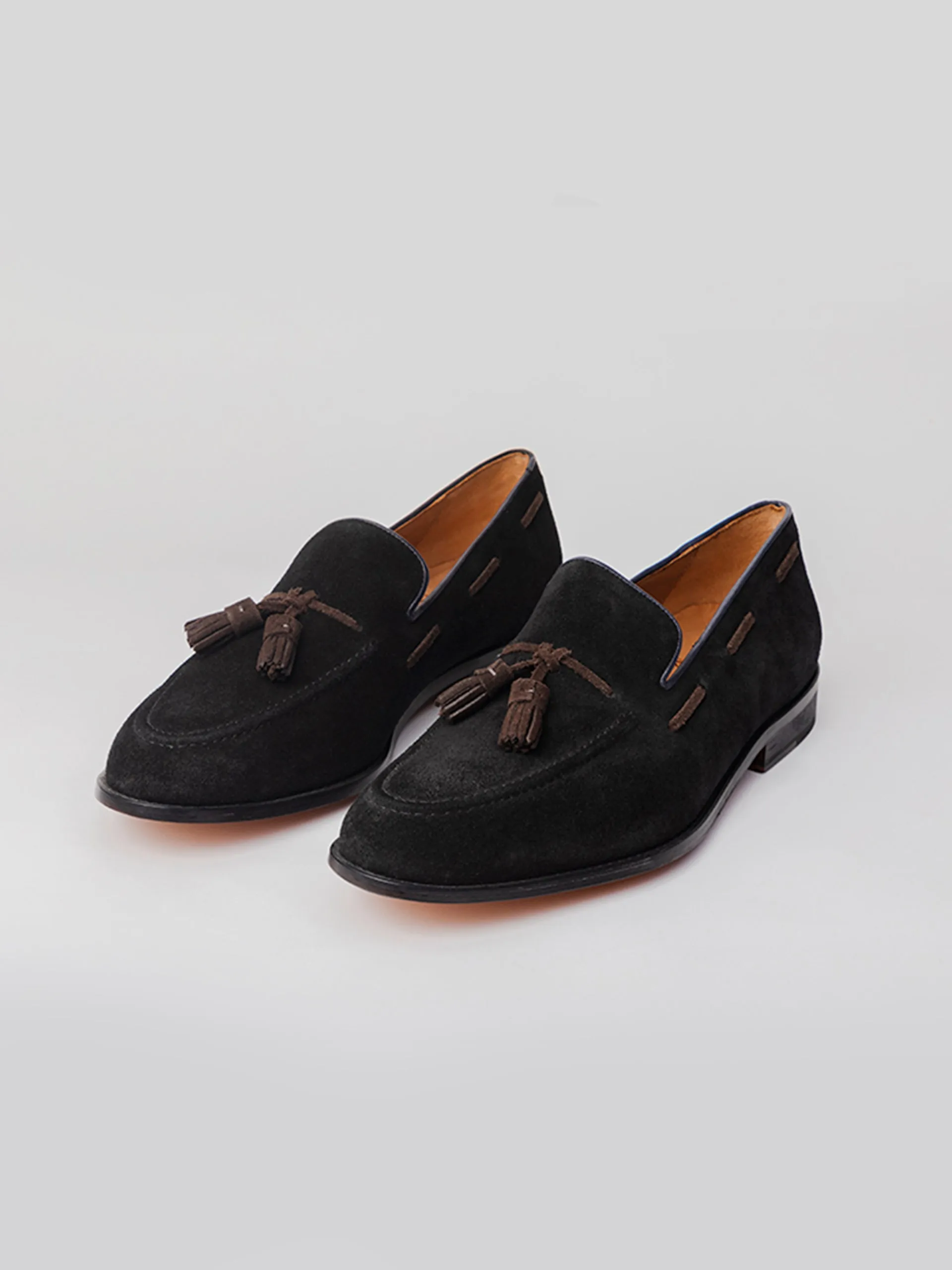 Wyatt Tassel Loafer - Black Suede