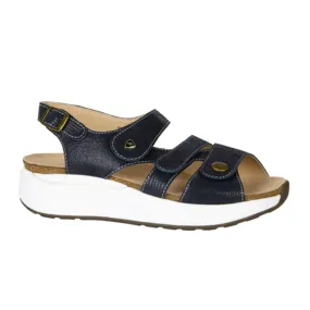 XELERO MYKONOS NAVY EMBOSSED LEATHER - WOMENS